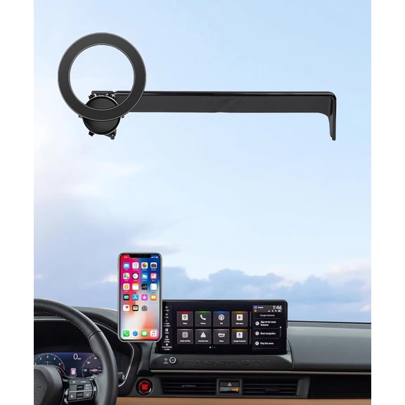 Car Phone Holder for Honda Passport/Pilot 2026 Accessories 12.3-Inch Screen Fixed Clip, 360 Rotation Phone Mount Compatible with MagSafe, Cell Phone Holder that Does Not Affect Air Vent
