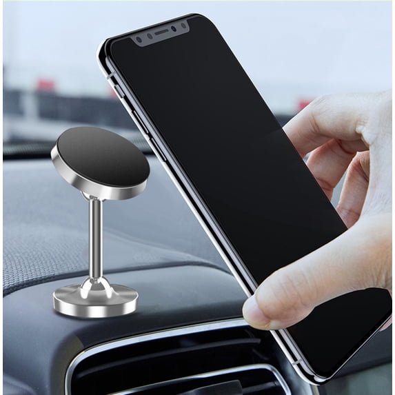 Car Phone Holder Magnetic Universal Magnet Phone Mount for iPhone in Car Mobile Cell Phone Holder Stand (Silver)