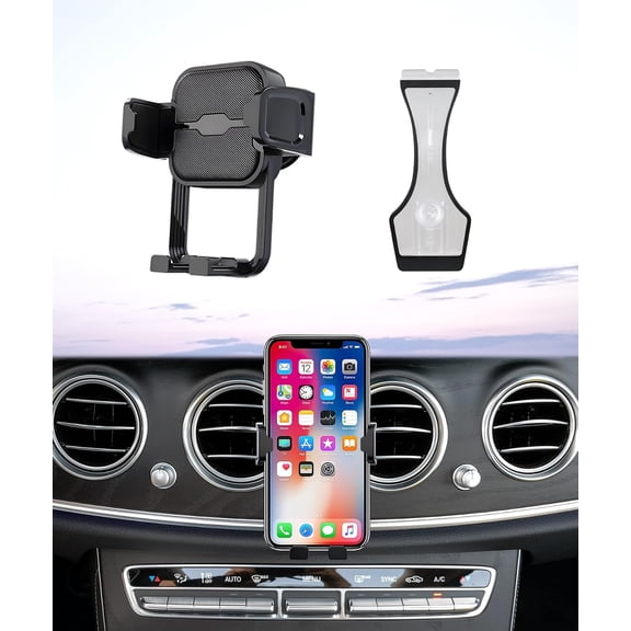 Car Phone Holder for Mercedes-Benz E-Class 2016-2023, CLS-Class 2018-2023 Universal Mechanical Clip Cell Phone Mount Accessories Fit iPhone Android,Automobile Cradle GPS Dashboard Navigation Bracket