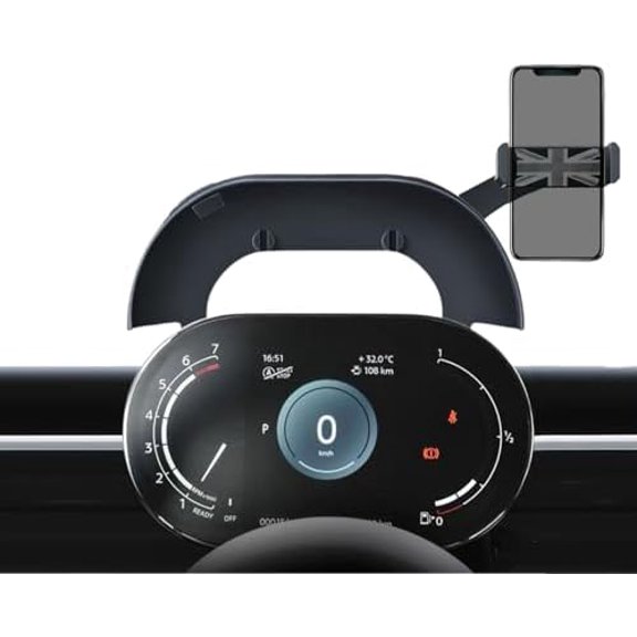 Car Phone Holder for Mini Cooper F54 F55 F56 F57 with Control Display Dashboard, 360° Rotatable Phone Mount for All 4-6.9 Inches Smartphones, Right (Not Supported All Countryman F60/R61)