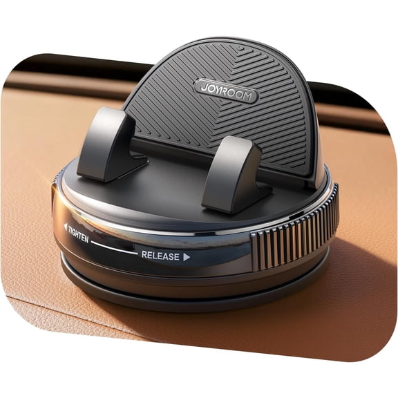 Car Phone Holder Mount, [360 Rotation+Thick Case Friendly] Cell Mount with Adjustable Spring Clip, Universal Dashboard Anti-Slip Silicone for iPhone, Smartphones, GPS