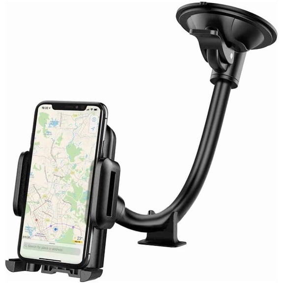 Car Phone Holder Mount, Cell Phone Holder for Car,Universal Car Phone Mount Windshield with Strong Suction, Anti-Shake Stabilizer Phone Car Holder,Compatible with All iPhone Android Smartphone