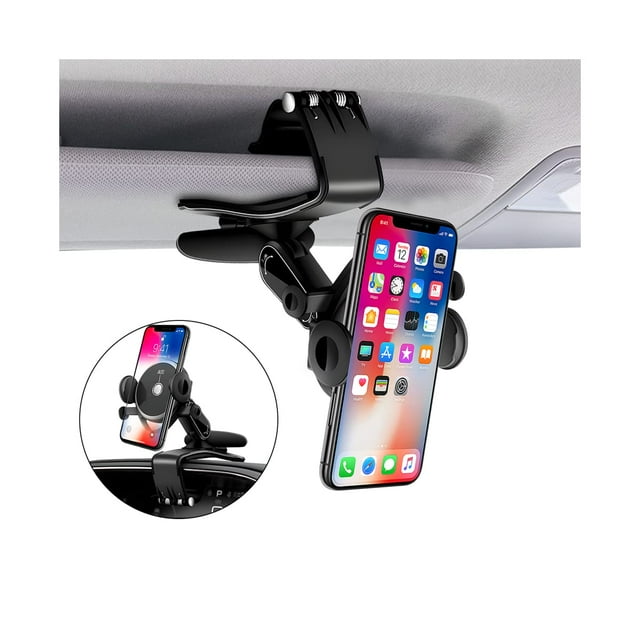 Car Phone Holder Mount, Clip On Auto Dashboard, Cell Phone Stand with