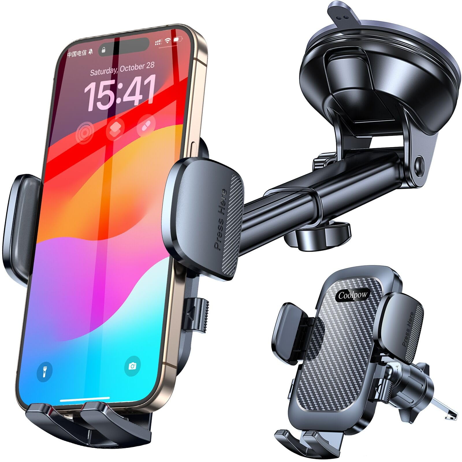 Smartphone Best Suction Car Phone Holder Car Phone Holder 3-in-1