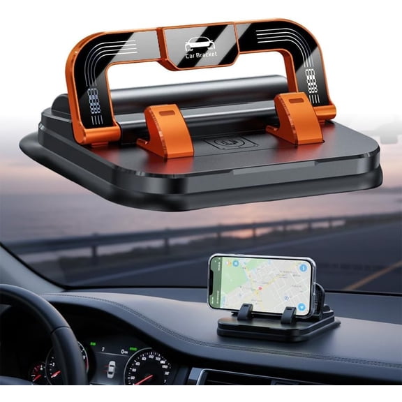 Car Phone Holder with Number Plate, 2026 New Universal Dashboard Phone Mount, 360° Rotatable Adjustable Phone Stand for Navigation, Non-Slip Smartphone Holder for Drivers