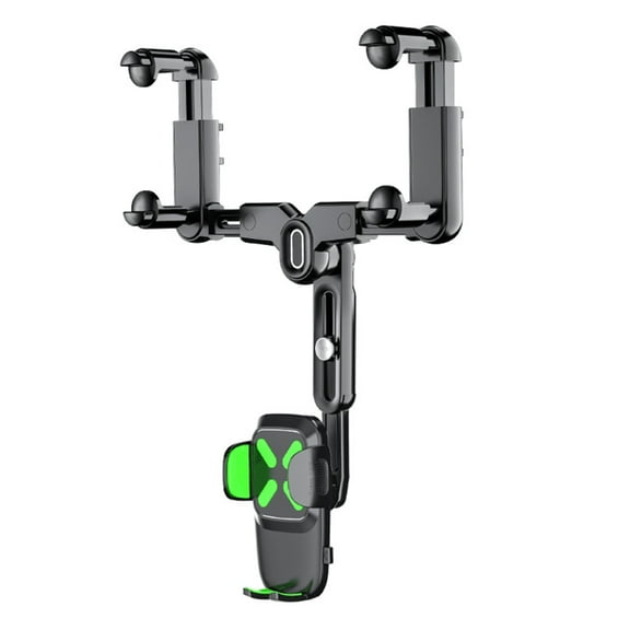 Universal Car Phone Holder Retractable Mount Rotating Camera Rearview Mirror Mount Navigation Stand 360 Degree-Rotation