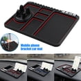 thumbnail image 1 of Car Phone Holder Silicone Pad Dash Mat For Dashboard, Cell Phone Car Mount Gps Cradle Dock With Adjustable Holder For Phones Gps And Small Tablets, Desk Stand With Temporary, 1 of 7