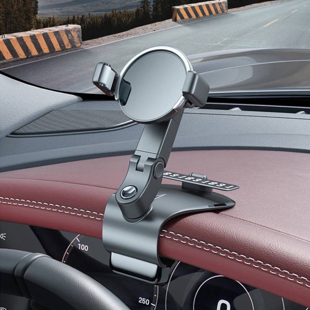 Car Phone Holder Stand 1200degree Rotation Dashboard Mount Gps Navigation Frame Bracket Clipon