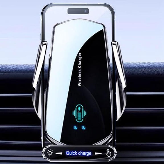 Car Phone Holder Wireless Car Charger Mount 15W Fast Charging Auto Clamping Smart Gravity Sensor for IOS Android Smartphone 360° Rotating Ball Magnetic Suction Heads lumi charge