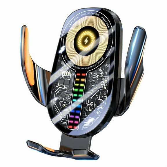 SCIJOY Wireless Dash Mount Charger 15W, Auto-Sensing Adjustable Arm for iPhone & Samsung