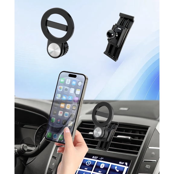 Car Phone Holder ffor Lincoln MKC 2015 2016 2017 2018 2019 Auto Accessories, Cell Phone Mount Compatible with MagSafe, 360 Rotation, Hands Free Not Affect Air Vent
