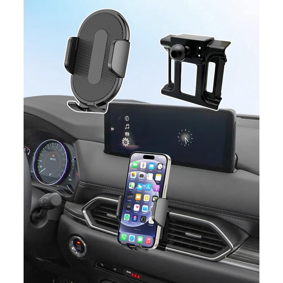 Car Phone Holder for Mazda CX-5 2017-2026 Auto AccessoriesOne Hand Place & Pick360 RotationHands Freefor 4.7-7 inch Phones