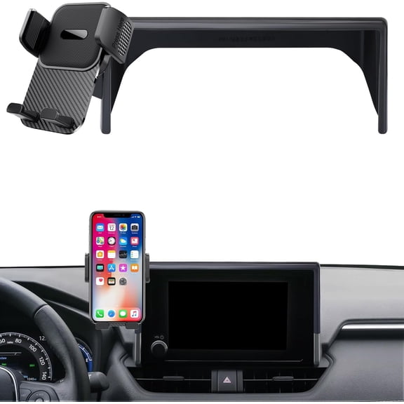 Car Phone Holder for Toyota RAV4 / RAV4 Hybrid 2019-2025 Accessories 7/8 Inch Screen Fixed Clip Cell Phone Mount Hands-Free 360 Degree Rotation