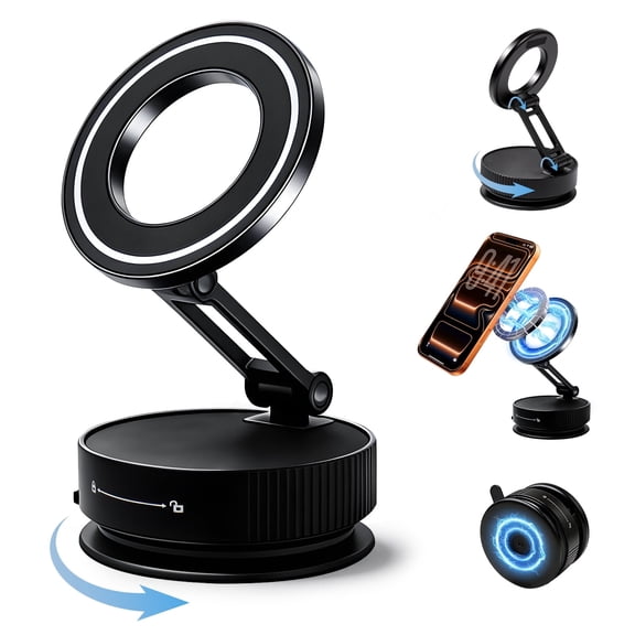 Atzeste for Magsafe Phone Holder for Car, Magnetic Car Phone Holder, 360° Adjustable, Car Mount Accessories for Jeep Truck, Compatible with iPhone 17 Pro Max 16 15 14 13 12 & Android Phones