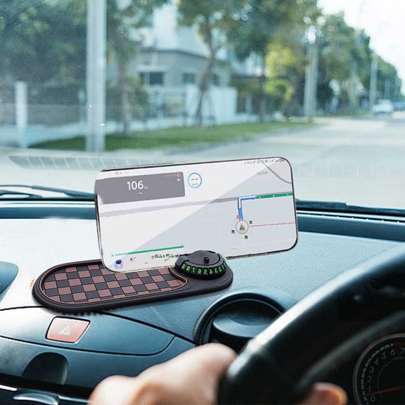 Car Phone Mat, 2026 Upgraded Multifunction Car Anti-Slip Mat with Rotatable Phone Holder, Auto Dashboard Pad for Phones, Keys,Gadgets