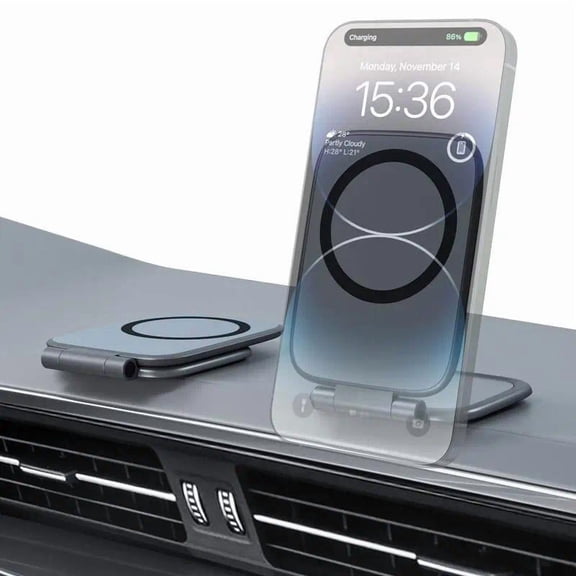 Car Phone Mount 2026 New Model Automotive Foldable Magnetic Navigation Tesla Vehicle Universal Anti-Shake Support Stand