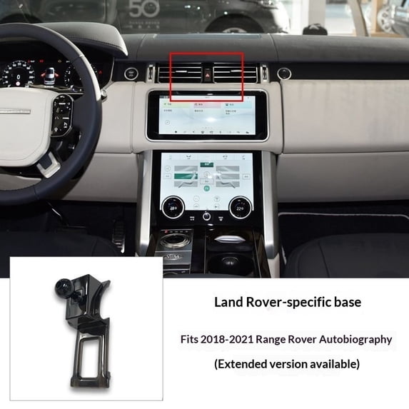 Car Phone Mount Adapter For Land Rover 2018-2022 Range Rover Autobiography Holder Stand Mobile Car Cellphone Gravity Bracket Only Base