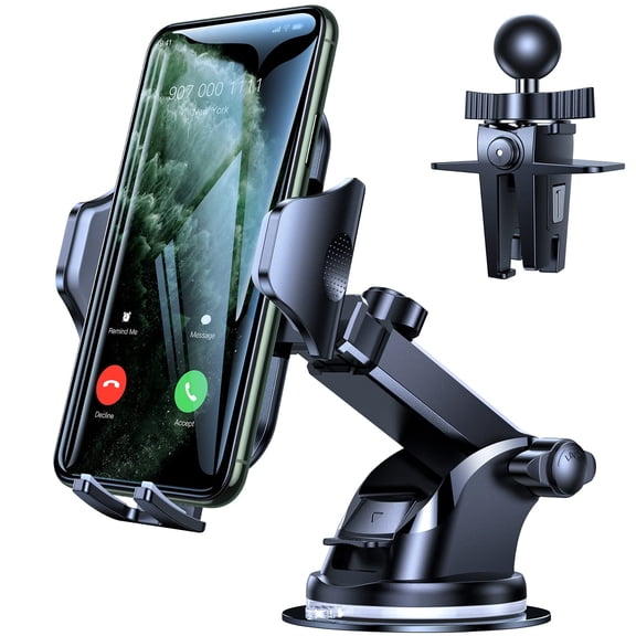 Car Phone Mount Black Dashboard Windshield Vent Universal Phone Holder