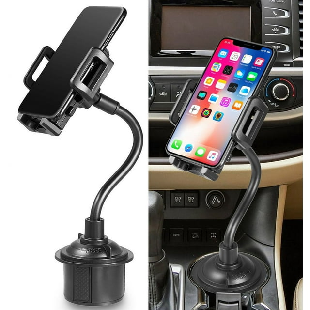 Car Phone Mount, Nakedcellphone Cup Holder Adjustable/Universal for iPhone 12 11 Pro XR, Motorola RAZR 5G, One, Moto G, Jitterbug Smart2, Galaxy Z Flip