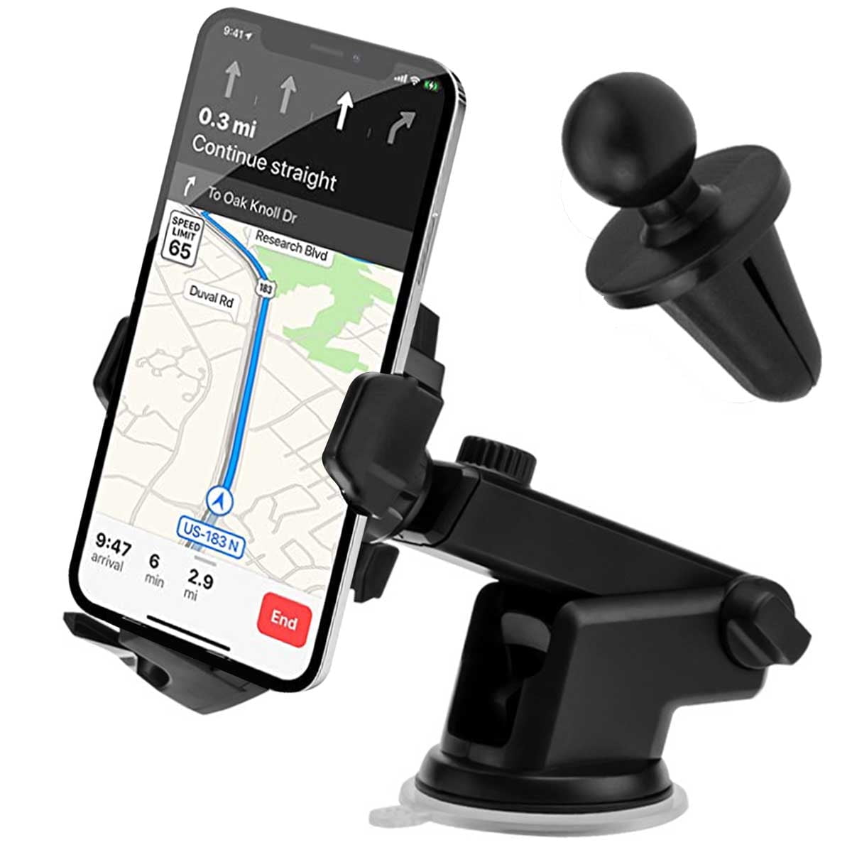 Universal Car Phone Mount with Long Arm Suction Cup New Zealand - Main Image