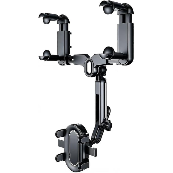 Car Phone Mount, Rear View Mirror Phone Mount for Car,360 rotatable and Foldable, Suitable for All Smartphones and Universal Rearview Mirror Phone Holders for Large Vehicles.