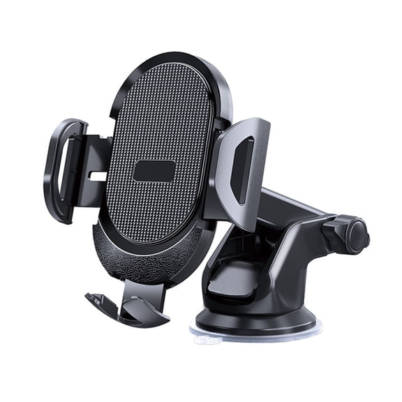 Car Phone Mount Suction Cup Holder, Dashboard Windshield Mobile Stand, Adjustable Arm Navigation Bracket, One Hand Operation Secure Grip Holder, Universal Smartphone Car Accessories