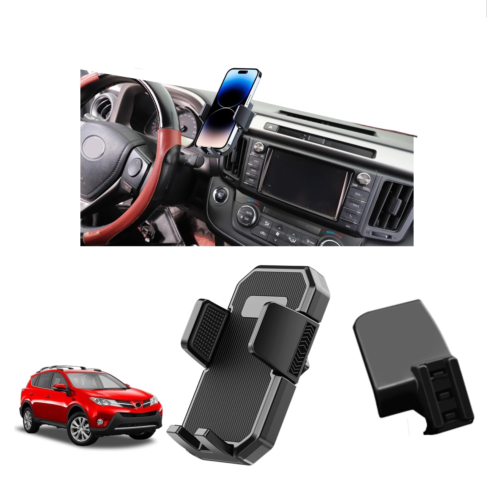 Car Phone Mount For Toyota Rav4 2013-2015 2016 2017 2018 Accessories Custom Air Vent Holder Auto Lock Hands Free 360° Rotation Cell Automobile Cradles
