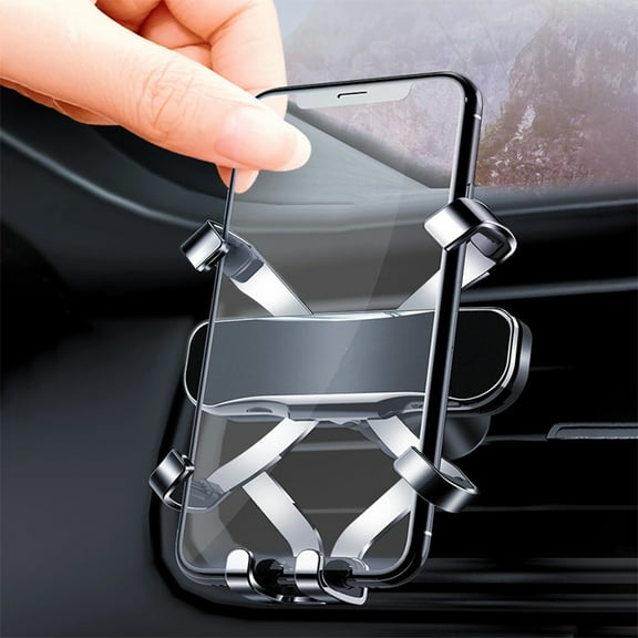 Car Phone Mount, Universal Hook Car Cell Phone Holder, Stable and Hands-Free Auto Mobile Bracket, Compatible with All Phone Sizes, Adjustable Angle