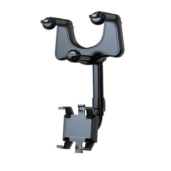 Car Phone Mount With 360 Rotation ABS For Rearview Installation And Multiple Angles Adjustment