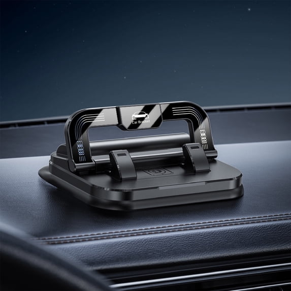 Car Phone Stand with Parking Number Display | Adhesive Dashboard Mount | Multi-Functional Holder with Stickers for Navigation