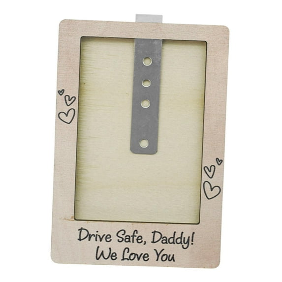 Car Picture Holder Sun Visor Clip Photo Frame Heartfelt Message Design for Husband New Dads and Stepfathers