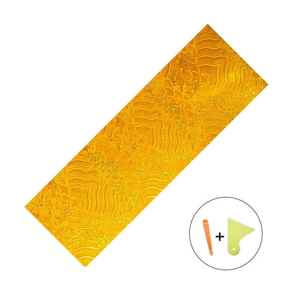 Car Pillar Backi Sticker Brocade Embroidery Stickers Vehicle Adhesive Fabric Stickers Auto Decorative Wrap