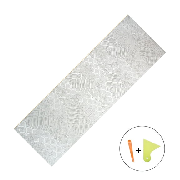 Car Pillar Backi Sticker Brocade Embroidery Stickers Vehicle Adhesive Fabric Stickers Auto Decorative Wrap