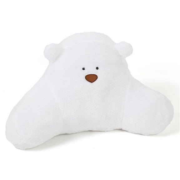 Car Pillow, Cute Bear Car Headrest Support Pillow, Comfortable Relieving Stress Car Interior Supplies for car (Arm Bear White Waist Support)