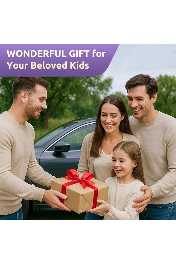 Car Pillow for Kids Travel Pillow with Adjustable Strap, Kids Floor Pillows Cushions for Adults and Children to Support Head and Body Road Trip Essentials (Dark Black)