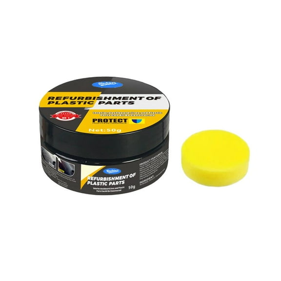 Car Plastic-Restorer Back Black Gloss Interior Leather Wax Polish-Coatin g