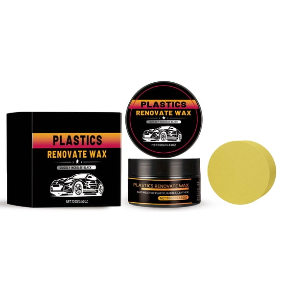 Car Plastic Scratch Repair Kit Advanced Car Plastic Cleaner for Car Interiors/Exteriors, Scratch Repair & Polish Cream