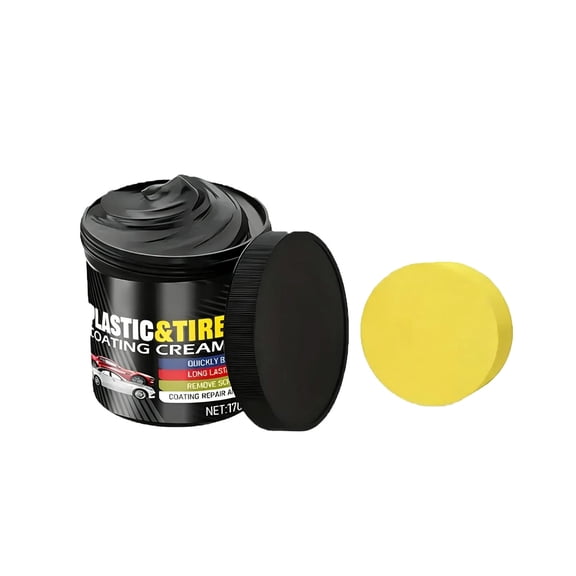 Car Plastic Tire Refurbishment, Tire Refurbishing Paste, Restores Shine, Powerful Wheel Cleaning Refurbish Wax, Car Tire Polishing Paste Protective Agent