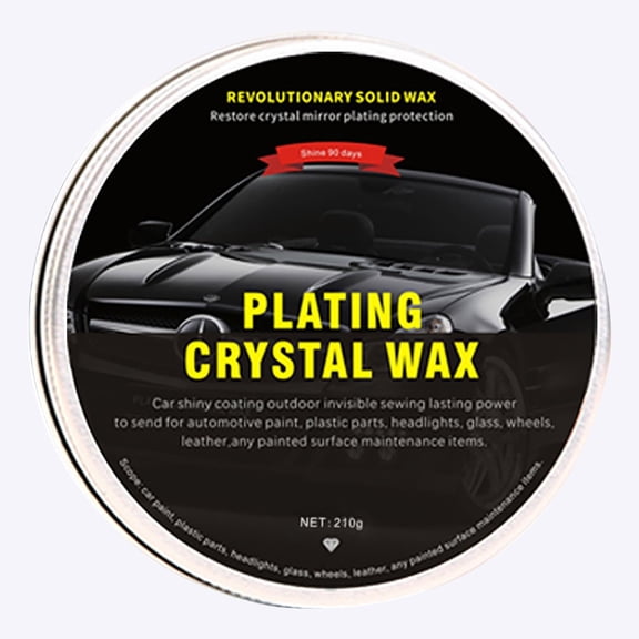 Car Plating Crystal Hard Wax, Solid Auto Wax Coating For Polishing & Scratch Protection, Mirror-Gloss Finish,7.41 oz