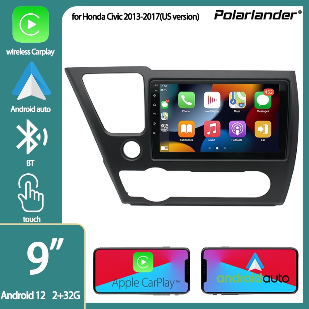 Car Player + Rear View Camera Radio Stereo for Honda Civic 2013-2017 ...