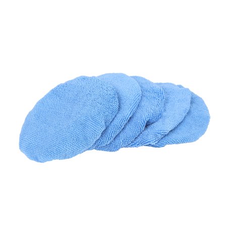 Car Polisher Cover Wax Polishing Bonnet Buffing Pad 7-8 Inch Sky Blue Mircrofiber 5pcs