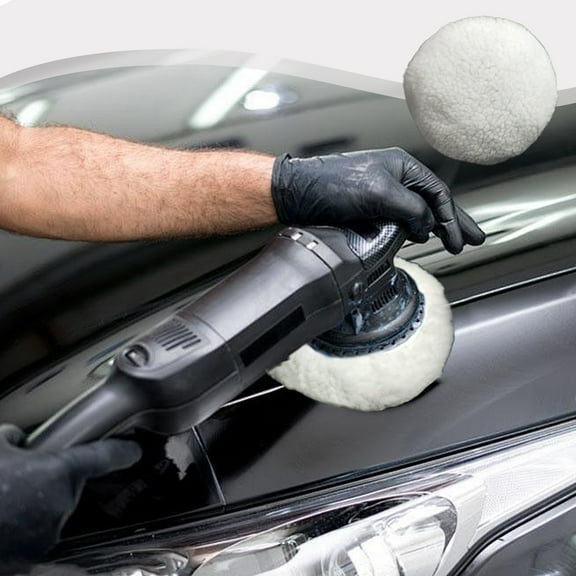 Car Polishing and Waxing Set, Lamb Wool Polishing Disc Kit, Automotive Surface Care Tool for Paint Protection, Glossy Finish and Scratch Maintenance