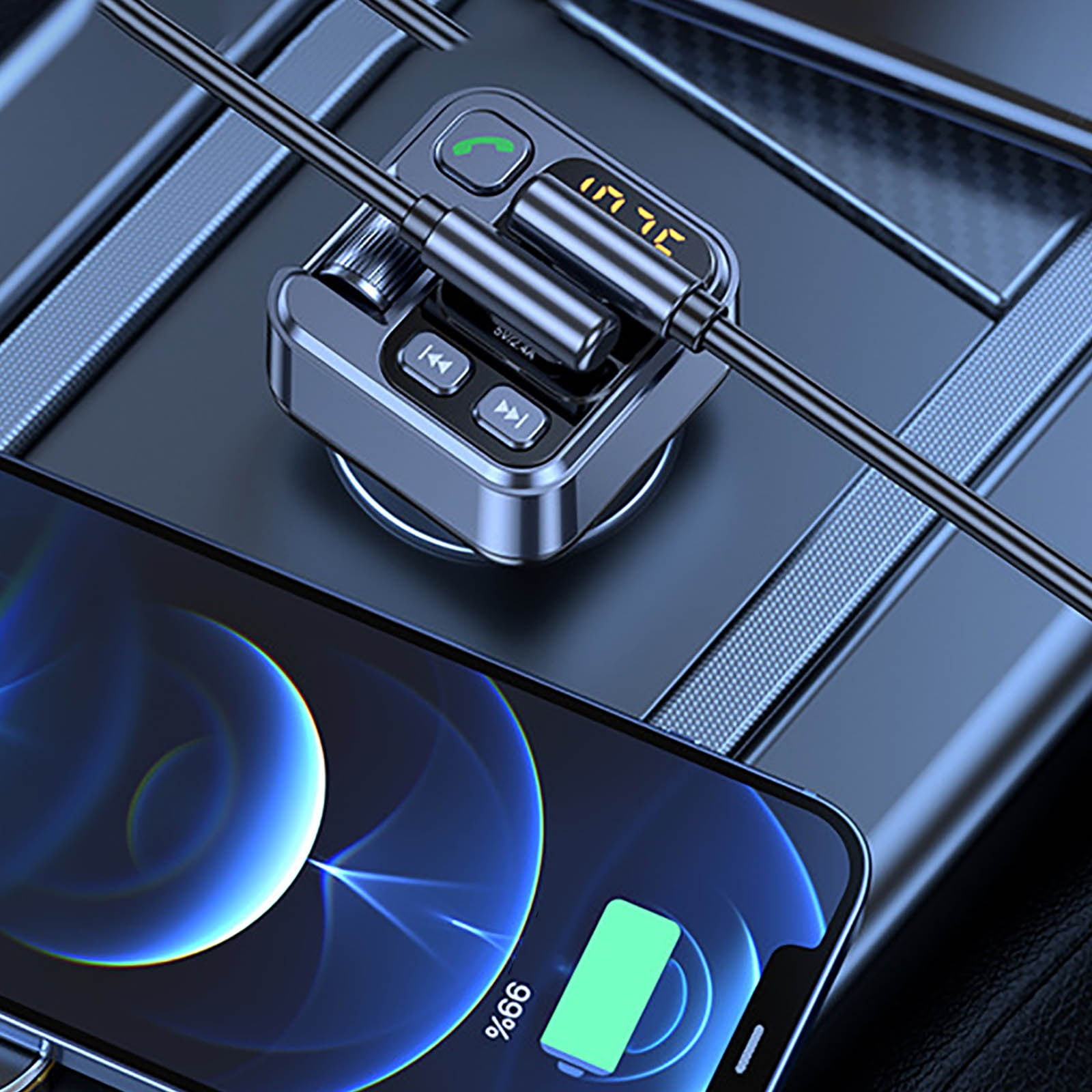 Car Port Charger Converter Ac Cord Adapter from Phone to Car Heated