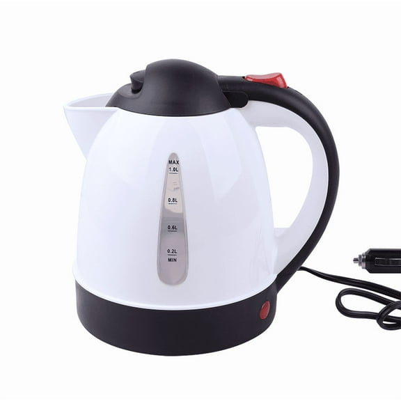 Car Portable Car Electric Kettle 1000ml Road Trip Travel Cigar Lighter Car Truck Heated Water Tea Coffee Kettle Auto Shut Off 150W