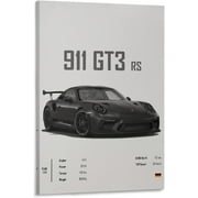 Car Poster 911 GT3RS Posters Racing Car Wall Art Vintage Car Posters For Men Car Art Prints 911 Canvas Framed Unframe-style 12x18inch(30x45cm)