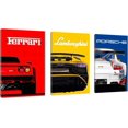 Car Poster Wall Art for Men Set of 3 Framed Car Poster Room Aesthetics