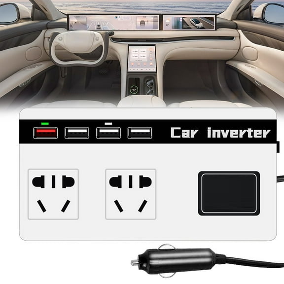 Car Power Inverter 12V To 110V DC AC Converter 200W Adapter with Multiple Outputs for Travel