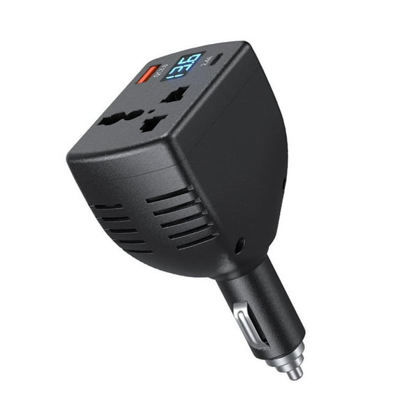 Car Power Inverter, Convert 12V/24V to 220V AC, 11.5cmx7cmx4.3cm, Fast Charging, Overvoltage Protection, 180-Degree Rotation