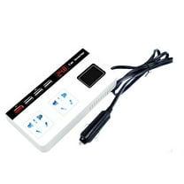 Car Power Inverter DC 12V to AC 110V DC 24V to AC 220V Car Laptop Charger Plug Adapter Converter with 4 USB Ports Multi-Protection Car Outlet Adapter Power Inverter for Vehicles White