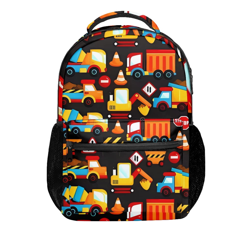 Car Preschool Backpacks, Toddler Backpacks with Chest Strap, Modern